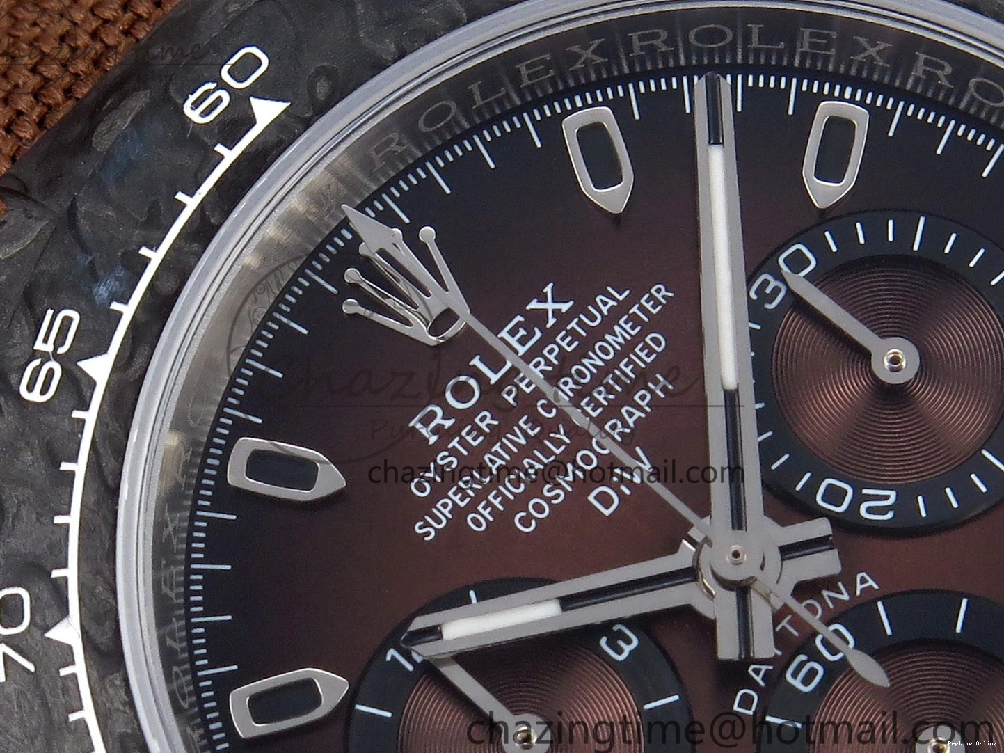 0122 Daytona DIW Carbon SS Case and Bezel DIWF Edition Brown Dial on Brown Nylon Strap A Comfortable 1888